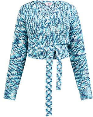 Sookie Chaqueta Cruzada de Punto, Azul Multicolor, XS/S para Mujer