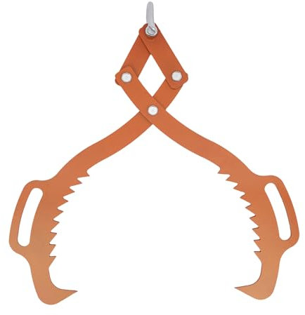 GramStudio Pinza forestale per Tronchi d'albero Fino a 1000 kg, Apertura 76 cm, Pinza per Legno (Arancione)