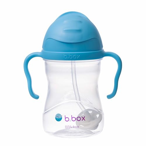 b.box Tasse à Paille Lestée | Pour Boire Quel que Soit l'Angle | Couvercle Rabattable, Gobelet avec Paille, Prise en Main Facile | Sans BPA, Passe au Lave-Vaisselle | Dès 6 Mois | 240 ml