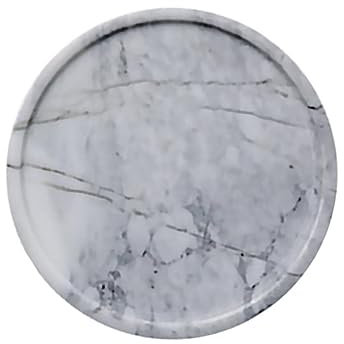 PRETYZOOM Assiette à Bijoux Marbre Naturel Assiette à Dessert Plateau à Fruits Secs Pour Maison Grise