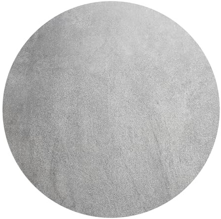 DEQORI Carta da parati rotonda autoadesiva Ø 80 cm | motivo muro di pietra intonacata | tela tessile – staccabile, decorativa e indeformabile – per soggiorno, ufficio, corridoio o cameretta dei