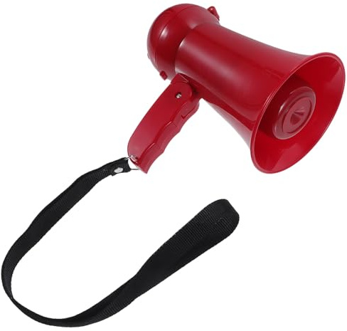 GANAZONO Megafono Portatile a Batteria con Cinghia da Polso, Mini Megafono per Feste e Sport, Altoparlante Rumorista Leggero con Regolatore Volume per Eventi all’Aperto