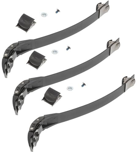 TOYANDONA 3 Sets Roller Skate Strap Fixing Buckles with Screws, Universal Black Buckle Straps for Inline and Quad Skating Shoes Replacement Accessories