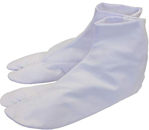 Fukusuke Chaussettes Kimono Tabi Japonais Adulte avec 4 Fermoirs Kohaze, blanc, 26cm/10.2 inch