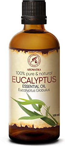 Huile Essentielle Eucalyptus 100ml - Globulus - Naturelle pour Aromathérapie, Détente, Sauna, Aroma Dispeller, Lampe Aroma