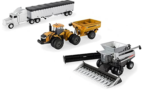 TOMY 1/64 AGCO 4 Piece Harvesting Set with Gleaner A86 Combine 16420