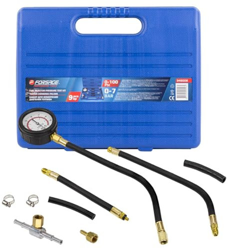 Kraftstoffdruckprüfer 9-tlg. Set // Kraftstoff Manometer Tester // Benzindruck-Tester Set // Einspritzanlage Benzindruck-Prüfer