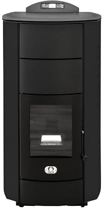 STUFE A PELLET ITALIA Manhattan 22 KW 5 Estrellas – Estufa de pellets Hydro para calefacción y agua caliente – Eficacia 93% calienta 140 m² Autonomía 22 H programable 5 Potencias garantizadas 24 meses