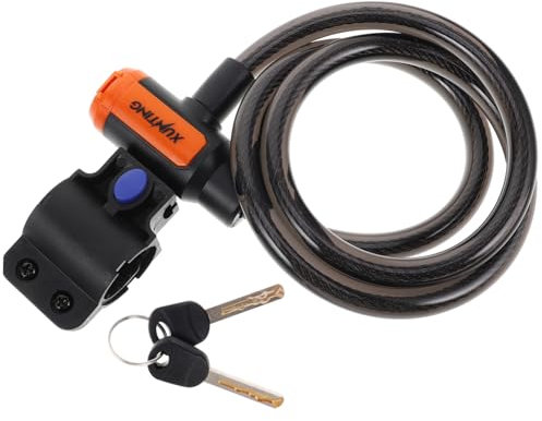 Happyyami Fahrradschloss Tragbares Kabelschloss Anti Diebstahl Für E Bikes Scooter Kinderfahrräder Und Motorräder Heavy Duty Sicherheitskabel Mit Halterung