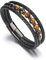 Zysta Lederarmband Herren Echte Steine Tigerauge Armband MIT Magnetverschluss Geschenk für Männer