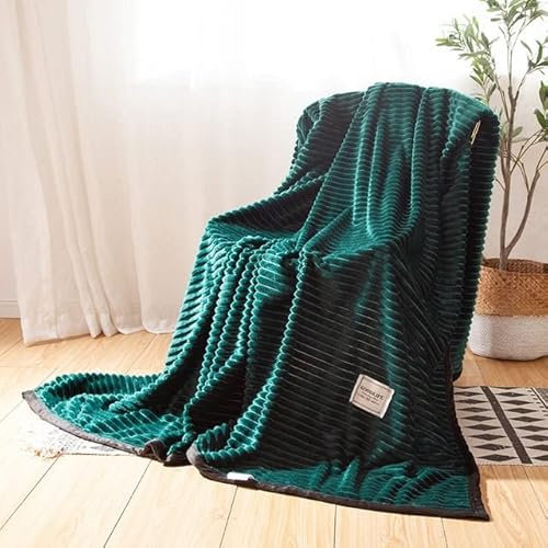 HCZKIUJY Kuschelige Winterdecken: Luxuriöse Kaschmirdecke für Sofa und Bett – Wendbare, weiche und warme doppelseitige Wolldecke – Unifarben für eine stilvolle Tagesdecke