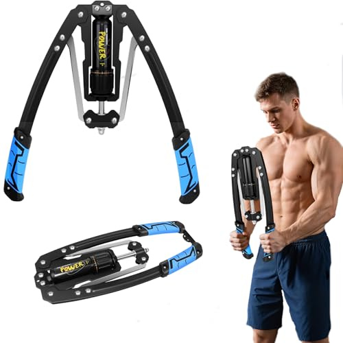 Adjustable Hydraulic Chest Expander (10-200kg) - Power Twister Arm Exercise Equipment for Home | Bicep/Shoulder Strengthener | 2-20 Level Resistance Control