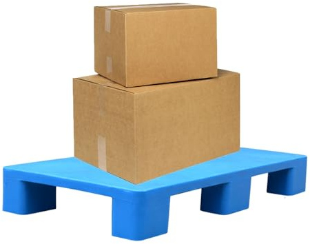 GenSDH Plastic Display Pallet,Lightweight Breathable Grid Ventilation Tray,Polyethylene Pallet,Floor Insulation Platform Pad Board for Kitchen,Storage,Blue,100x50x13cm,1pcs