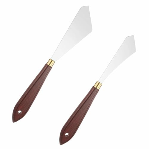 2 Pezzi Raschietti per Pittura Spatole Artistiche Raschietto con Manico