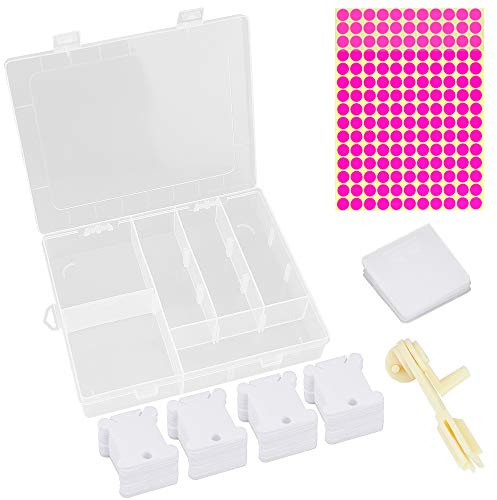 LYTIVAGEN 120 Pcs Coudre Bobines Bobines Set Bobines De Fil À Broder en Plastique avec 165 Pcs Etiquettes Autocollantes Vierges Pour Ranger Des Fils, Des Aiguilles, Des Feutres ou d'autres Outils