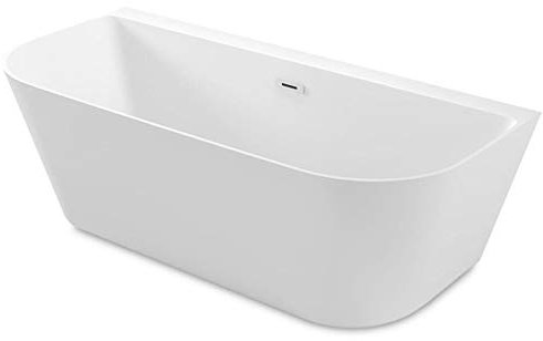 Vasca da bagno autoportante in acrilico, 170 x 80 cm, colore bianco