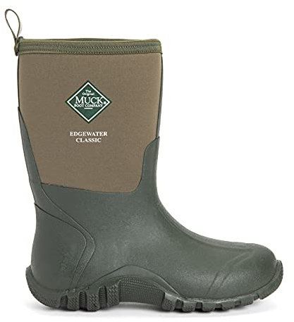 Muck Boots Men's Edgewater Classic Short Pull On Waterproof Wellington Boot, Green, 10
