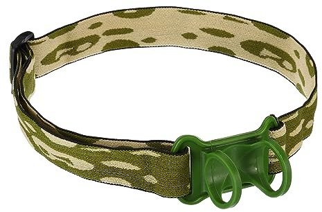 PATIKIL Lampe Poche Bandeau Support, Nylon Réglable Haut Élastique Mains Libres Lampe Frontale Phare Frontale Sangle pour LED Lampe Poche Extérieur Camping Équitation, Vert