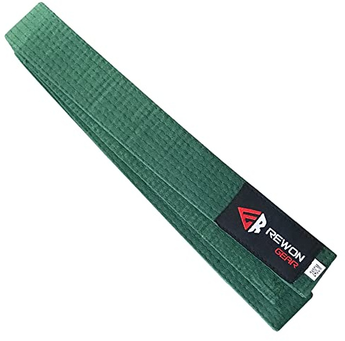 Rewon Gear Karate kampsport och Taekwondo-bälte (grön, 6/310 cm)