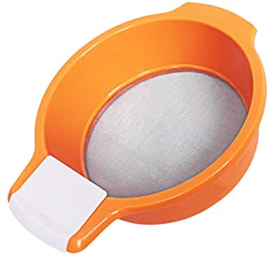 Ciieeo 1pezzi Setaccio Da Giardino Acciaio Inossidabile Con Maglia Fine Utile Per Setacciare Farina e Terreno Strumento Multifunzionale Per Cucina e Giardinaggio Colore Arancione