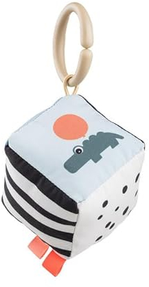 Done by Deer Kontrast-Babywürfel Happy clouds Farbmix. - Motorikspielzeug mit Fröhliche Farben und starke Kontraste für eine visuelle Stimulation, Spielwürfel baby ab 0 monate