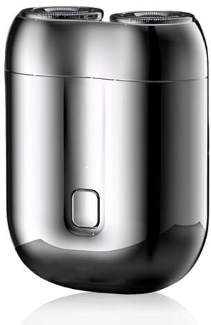 Mini Portable Electric Shaver, New Model Mini Dual-Head Electric Shaver for Men, USB Rechargeable Razors for Use at Home, in The Car or Traveling(Silver)