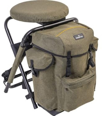 Kinetic Backpack 360 Luxury Rucksackstuhl, 360° Drehsitz, 58 cm Sitzhöhe, Wasserdicht, Angelrucksack, Angelhocker