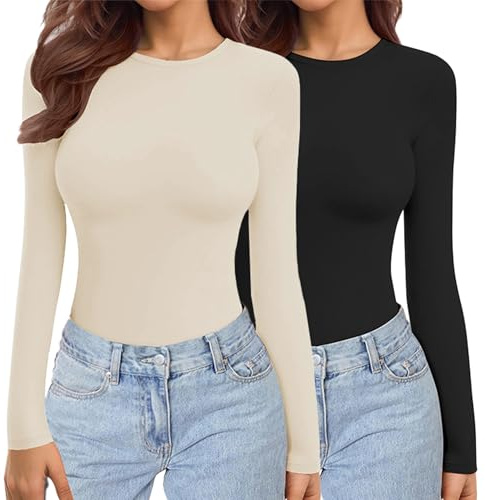 Ekouaer dam 2-pack långärmad termotopp XS-XXL, XXL