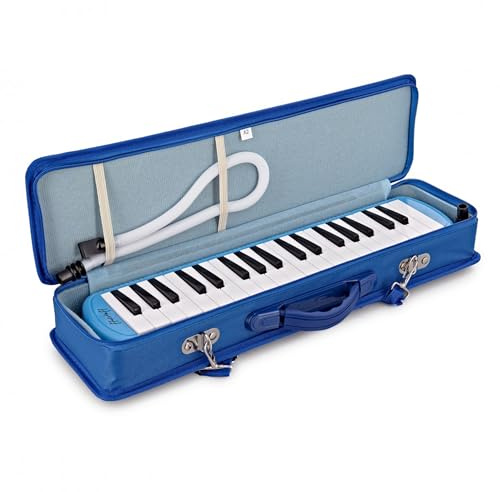 Melodica 32 Tasti Tipo Angel con Borsa Imbottita e Tracollla (Blu)