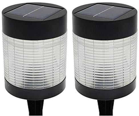 Novaliv 2er SET Solarlampen für Außen LED 100 Lumen - Wetterfest und Energiesparend - Inklusive Akku - Für Garten und Terrasse - Solarleuchte Gartenleuchte Außenleuchte Energiesparleuchte