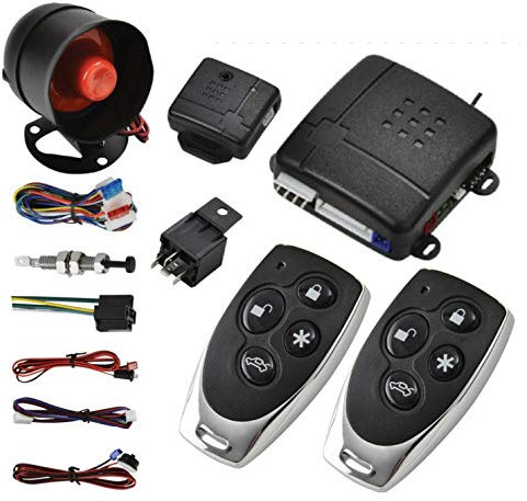 Estilo 12 - Cierre centralizado Universal para Coche, con Sensor de Impacto + Caja de Control + 2 Controles remotos de Repuesto para Cierre centralizado del Coche