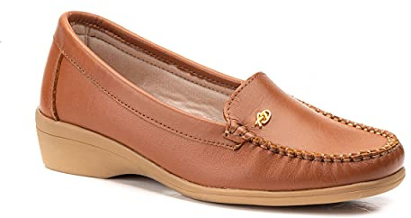 Mocasines para Mujer de Piel cómodos Zapatos clásicos de Vestir y Casual