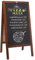 VEVOR Pizarra Negra de Menú con Marco de Madera Tablero de Tiza de 508 x 1016 mm Pizarra con Tiza para Mensajes Pizarra Magnética para Restaurante, Bar, Cafetería, Cocina, Decoración del Hogar y Bodas
