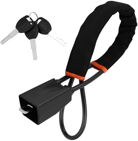 Steering Wheel Lock with 3 Keys,Seat Belt Lock High Visibility Cut Resistance Anti-Theft Device Universal Steering Wheel for Cars SUV Van Golf Cart Truck