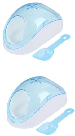 Supvox 2stücke Kleintier Sandbad Haus Für Hamster Und Chinchilla Transparentes Badezimmer Mit Sandbad Schaufel Für Stressabbau Und Aktivitätssteigerung