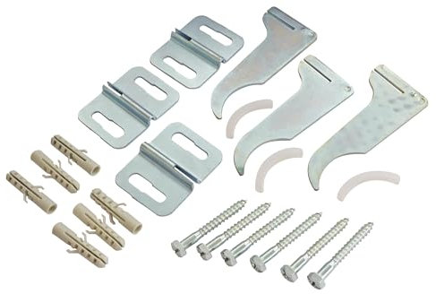 SOMATHERM FOR YOU, Kit de 3 fixations pour radiateur en aluminium - Comprend 6 vis (6x50 mm) et 6 chevilles (8x40 mm) pour une installation facile, sécurisée et durable