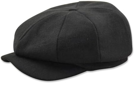 LumiSyne Gavroche Casquette Casquette Béret Plate Homme Femme 8 Panneaux Baker Boy Hat Herringbone Tweed Mélange De Laine Réglable Gatsby Chapeau Newsboy Cap Casquette Souples pour Automne Hiver