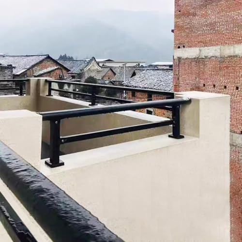 Ringhiera per Balcone Parapetto Terrazze Scale Esterne/Interne con Barre Trasversali Corrimano in Acciaio Zincato per Tetto Recinzione del Corridoio Impermeabile e Antiruggine(H 30 cm/11.8 in,L 40 cm/