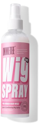 immetee Leave-In Spray Per Parrucche, Balsamo Per Capelli Per Parrucche,Spray Districante E Facile Da Pettinare, Dona Lucentezza E Freschezza, 250 ml/8,45 oz (PH5 per Parrucche Umane)