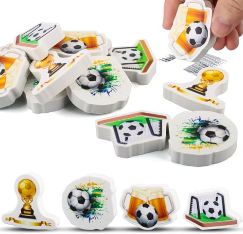 Ezydka 12 stycken fotboll suddgummi 4–5 cm stor fotboll suddgummi barn