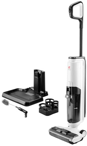 Di4 Velluto Electric Mop 2 in 1 Vacuum and Scrub, 220W Brushless Digital Motor, Self-Cleaning, Intelligent Dirt Sensor, 40 min Autonomy, LED Display, Dual Reservoir, Automatic Traction