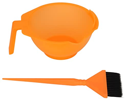 DGLDCSHUAI Strumento per tintura dei capelli arancione Set di ciotole per pettine per tinture per capelli professionali per parrucchieri