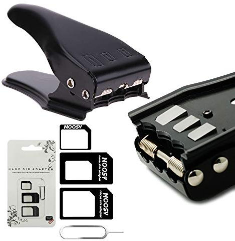 MMOBIEL Cortador Universal de Tarjetas SIM 3 en 1, estándar SIM, Micro Sim, Nano SIM, Compatible con iPhone, Samsung, Sony, Huawei, Motorola, etc. Incluye 3 adaptadores SIM + 1 Pin de expulsión de