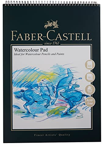 Faber-Castell Art & Graphic Spiralbindung Aquarellblock, A3 300 g / m² Block mit 10 Bögen