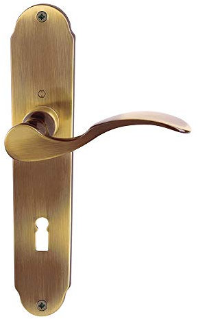 HOPPE Caracas Messing Langschild Türgriff Garnitur für Innentüren