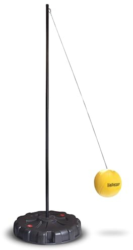 Hathaway Tetherball and Rope Set with Fillable Base – Outdoor Game for Backyard Fun, Durable Ball, Adjustable Rope, Rust-Resistant Steel Tether Ball Pole & Portable Design, Ideal for Families