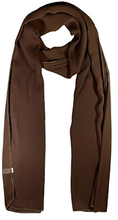 WESTEND CHOICE Bufanda de Gasa Crepé para Cuello de Mujer, Envoltorio para Cuello, Bufandas para Mujeres, Bufanda de Gasa Crepé Arrugada, Estola, Chal, bufandas y envolturas para mujeres 150 x 47 cm