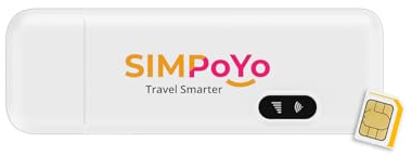 SIMPoYo USB Dongle, Wireless Network Wi-Fi Adapter, Plug and Play Wi-Fi Hotspot with 10G SIM Card for Slate 7/Beryl AX/Slate AX/Opal, 4G LTE Mobile Unlocked Modem for Desktop/Laptop/Travel/Business
