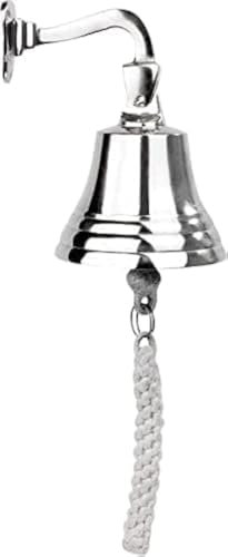 Accessori da bar Campana a mano nautiche unico argento suono forte nitido ideale Natale ricevimenti pub 25 cm
