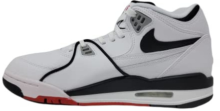 Nike Men's Air Flight 89 Sneaker, White/Black-lt Smoke Gray, 10.5